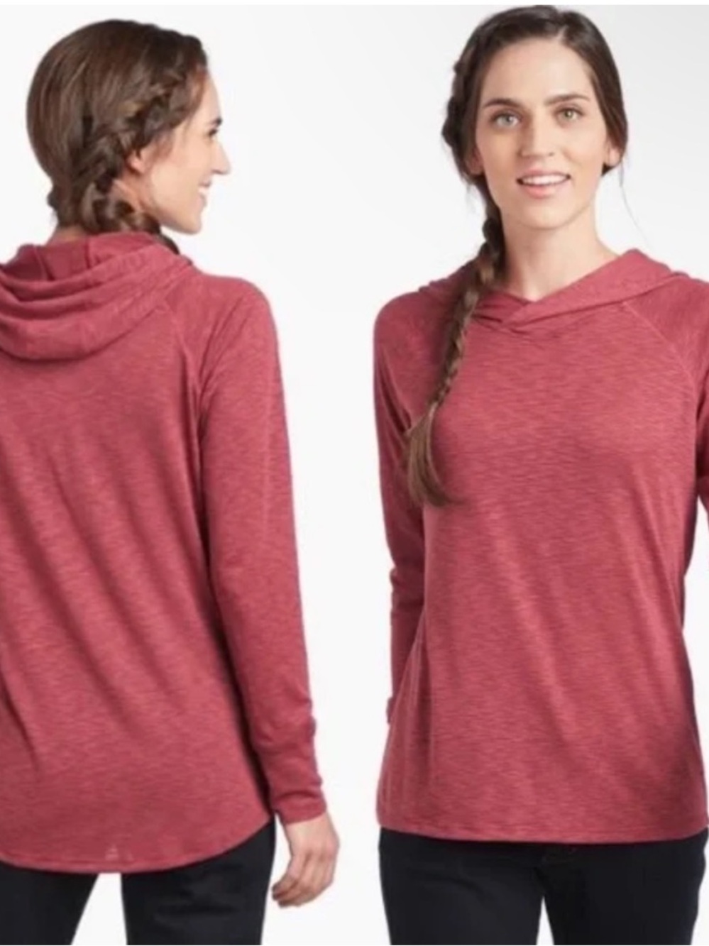Kuhl Maroon Red (Maroon) Hooded Pullover Long Sleeve Top | Size Small